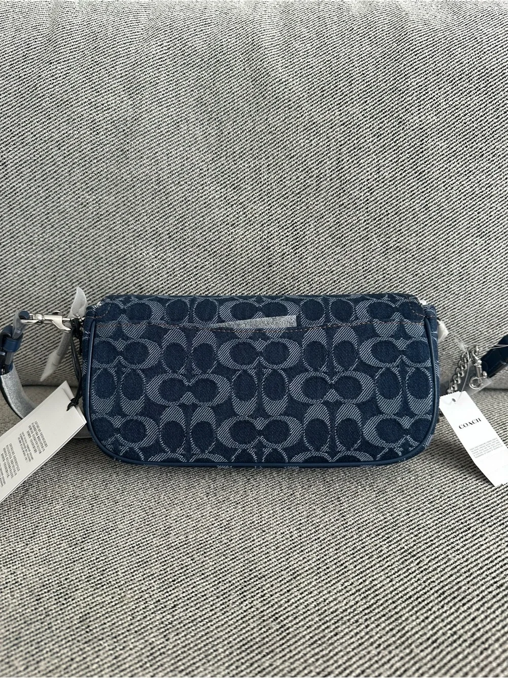 NWT Coach Brook Flap Chain Bag In Signature Denim CAT60